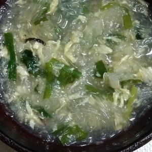 簡単♪春雨とふわふわたまごの中華スープ